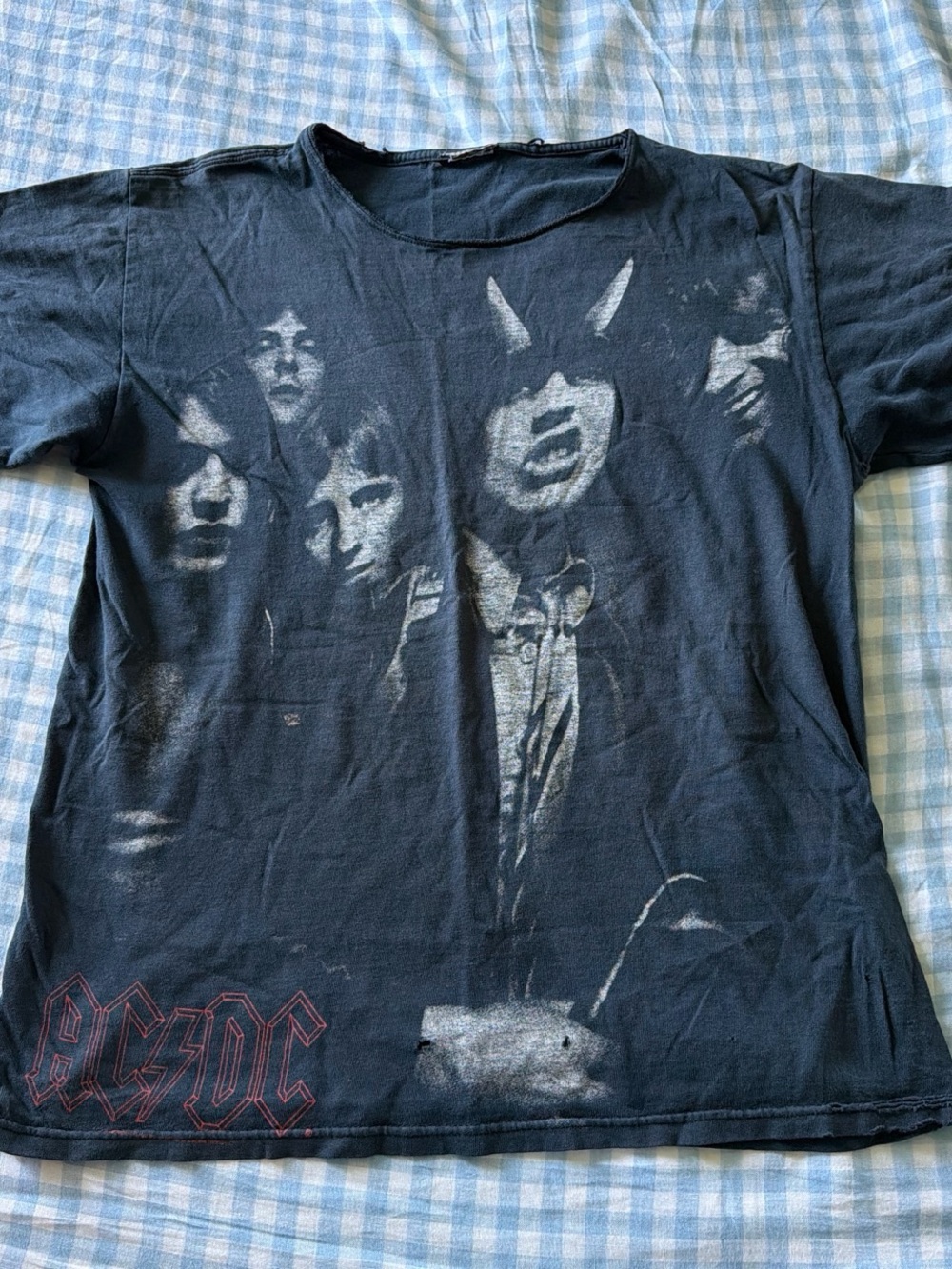AC/DC Black and White Band Portrait Tee